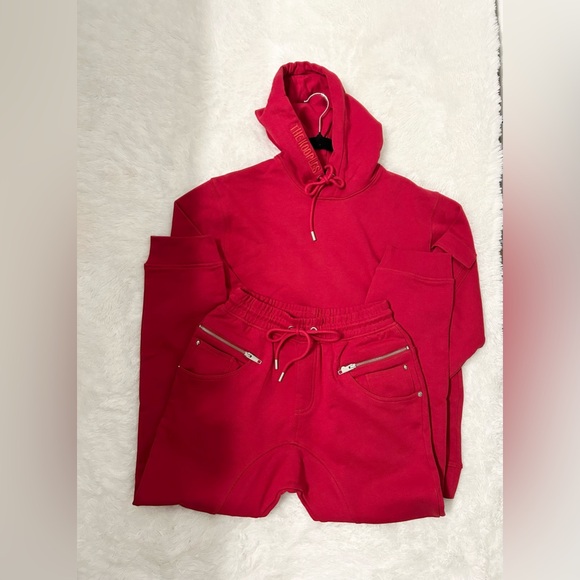 The Kooples Cotton Zip Sweatshirt/Sweatpants Outfit